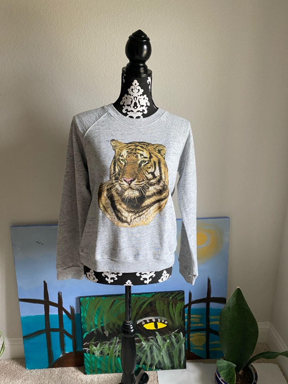 Monrow Gray Pullover Sweatshirt